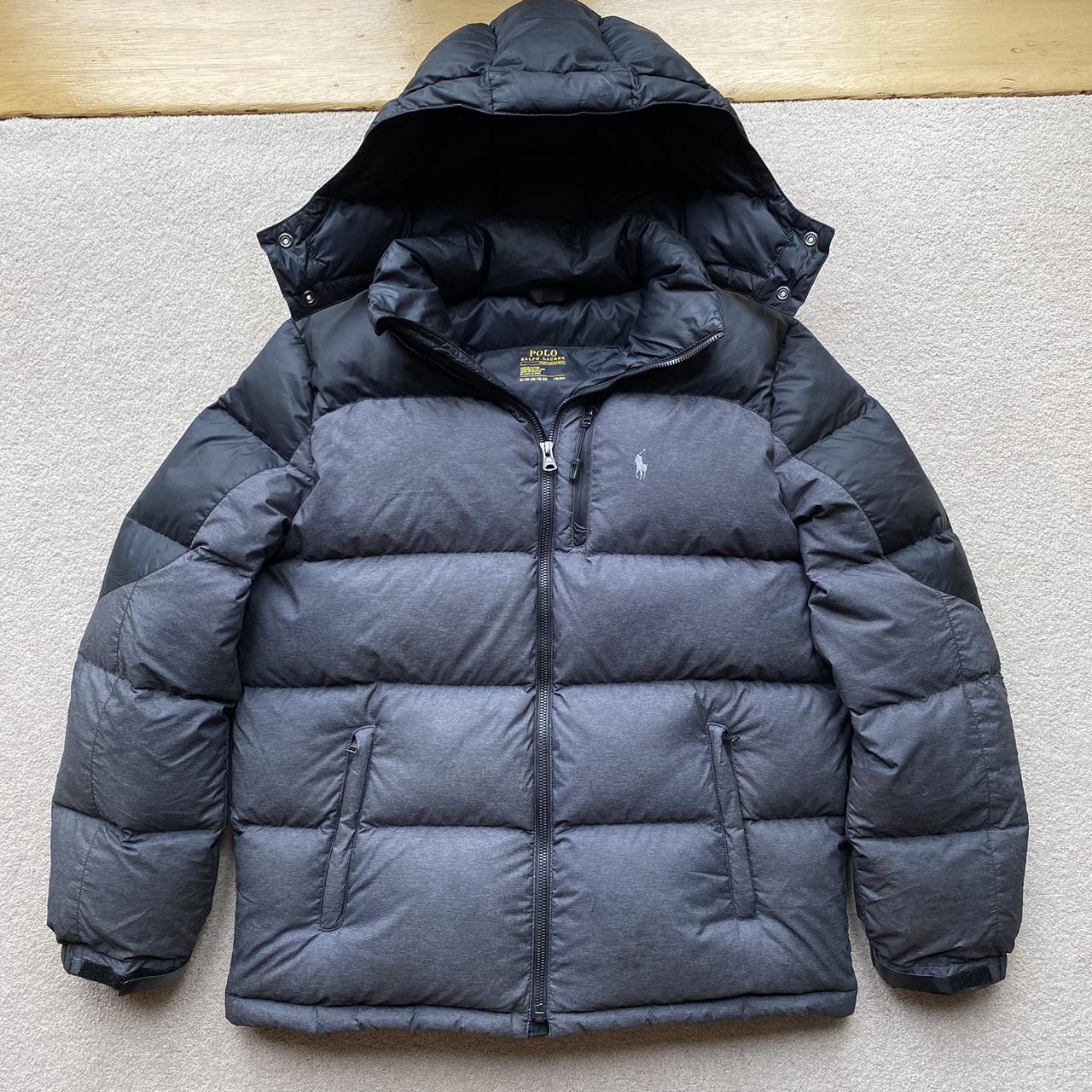 P0 Polo Ralph Lauren Men's Black and Navy Jacket - Image 1