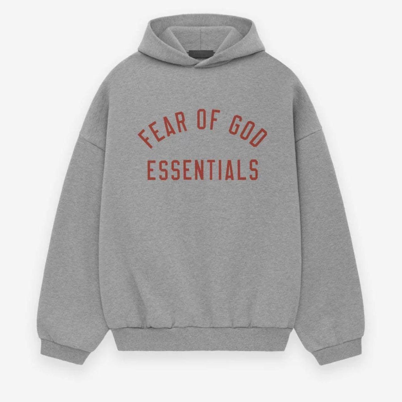 P0 Fear of God Men's Grey Hoodie - Image 1