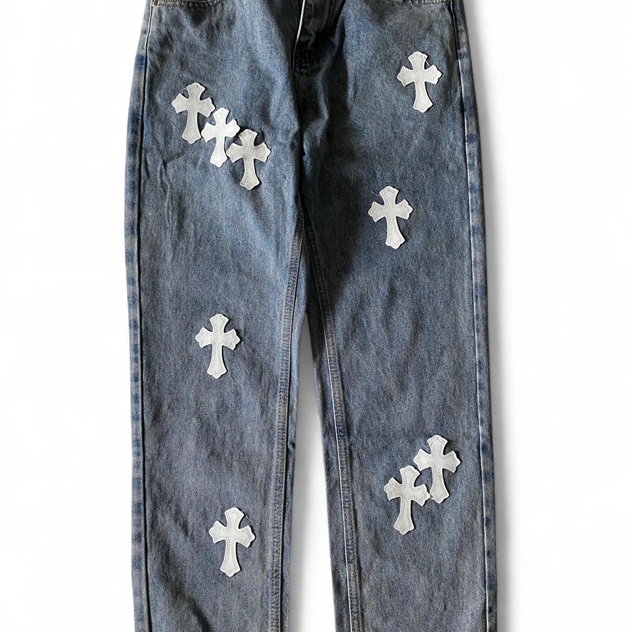 P0 Men's Blue and Navy Jeans - Image 1