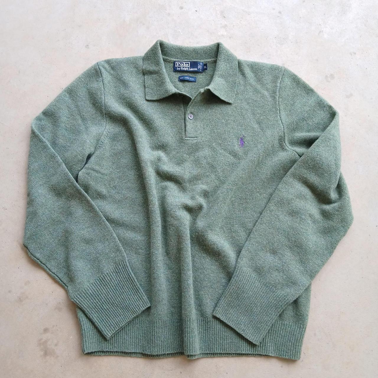 P0 Polo Ralph Lauren Men's Green and Khaki Polo-shirts - Image 1