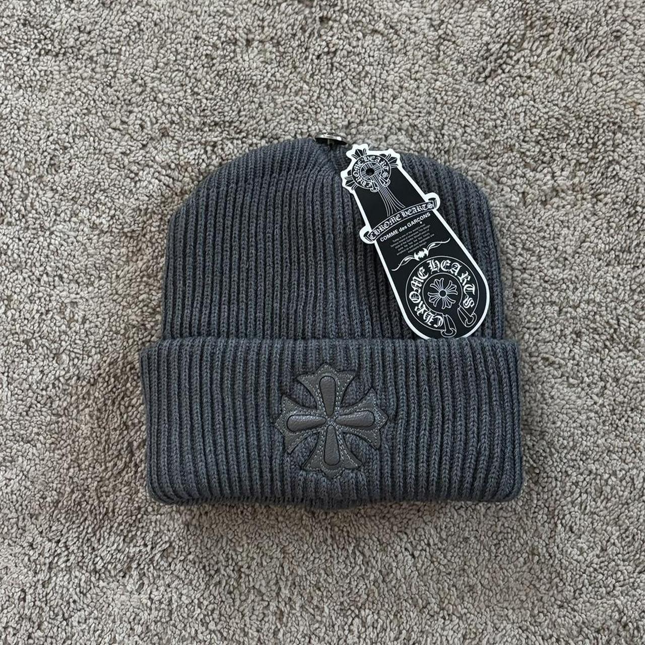 P0 Men's Grey and Black Hat - Image 1