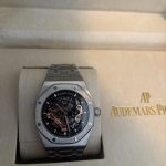 Audemars Piguet Men's Silver and Grey Watch - Image 2
