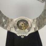 Patek Philippe Men's Silver and Blue Watch - Image 5