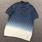 Gucci GG Monogram Gradient Knit Polo Shirt - Image 2