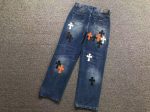 Chrome Hearts Blue Cross Denim Jeans - Image 3