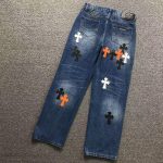 Chrome Hearts Blue Cross Denim Jeans - Image 2