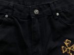 Chrome Hearts Green & Leopard Cross Patch Jeans - Image 12
