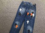 Chrome Hearts Blue Cross Denim Jeans - Image 4