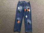 Chrome Hearts Blue Cross Denim Jeans
