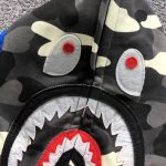 A Bathing Ape black camo shark full-zip hoodie - Image 5