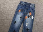 Chrome Hearts Blue Cross Denim Jeans - Image 9