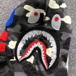 A Bathing Ape black camo shark full-zip hoodie - Image 4