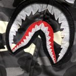 A Bathing Ape black camo shark full-zip hoodie - Image 6