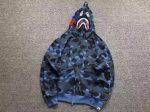 A Bathing Ape camouflage shark full-zip hoodie
