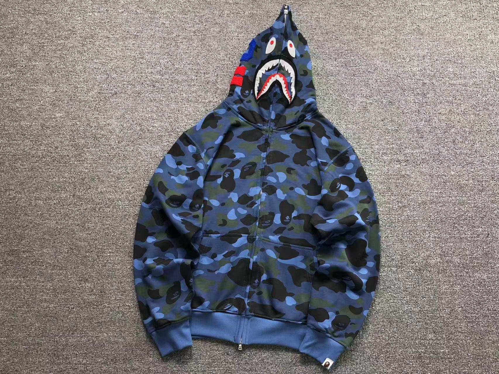 c61bf3c8 A Bathing Ape camouflage shark full-zip hoodie - Image 1