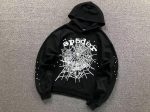 A black Sp5der OG Web hoodie - Image 2